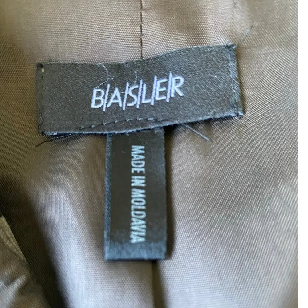 Basler Blazer with Wide Belt in Brown Artistic Pattern Size 6 US - Picture 7 of 14